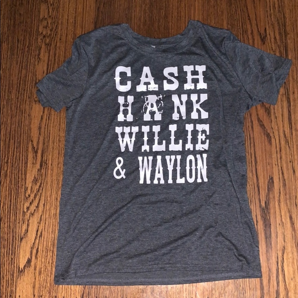 cash hank willie & waylon womens t shirt